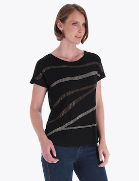 Blusa Charme manga corta para mujer