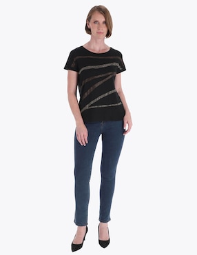 Blusa Charme manga corta para mujer