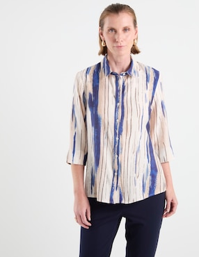 Blusa camisera Morango manga 3/4 para mujer