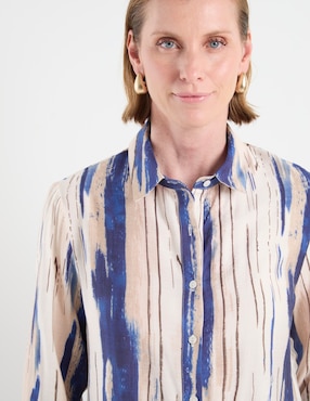 Blusa camisera Morango manga 3/4 para mujer