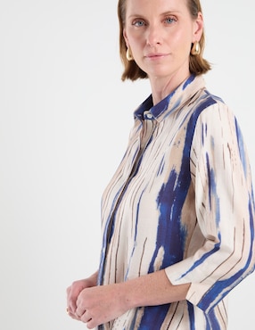 Blusa camisera Morango manga 3/4 para mujer