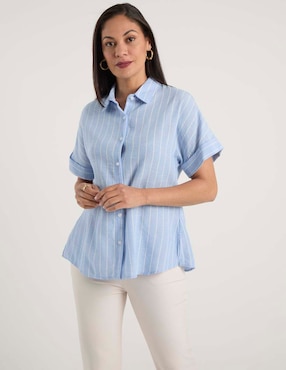 Blusa camisera Morango manga corta para mujer