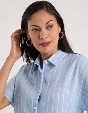 Blusa camisera Morango manga corta para mujer