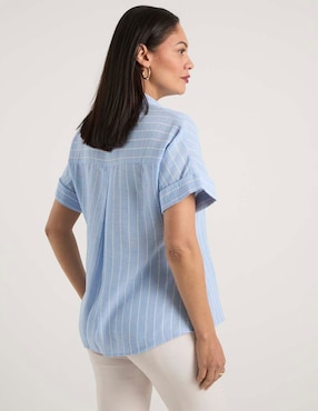 Blusa camisera Morango manga corta para mujer
