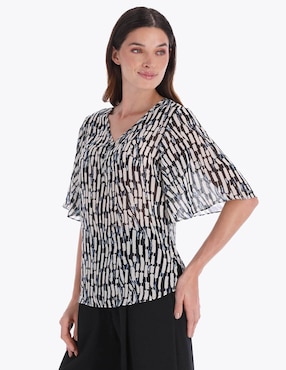 Blusa Charme manga al codo para mujer