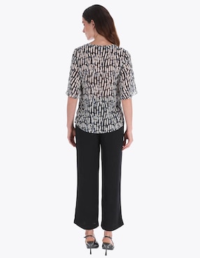Blusa Charme manga al codo para mujer