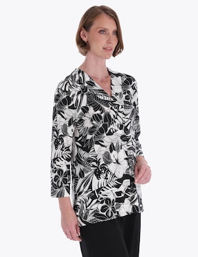 Blusa túnica Charme manga larga para mujer
