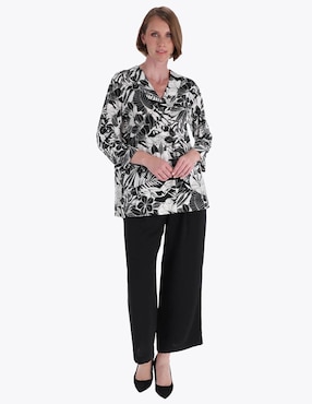 Blusa túnica Charme manga larga para mujer