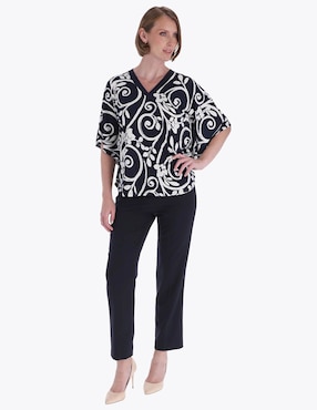 Blusa túnica Charme manga al codo para mujer