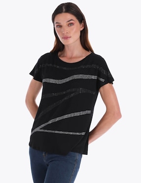Blusa Charme manga corta para mujer