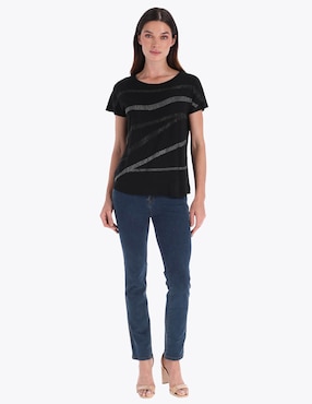 Blusa Charme manga corta para mujer