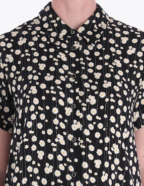 Blusa camisera Charme manga corta para mujer