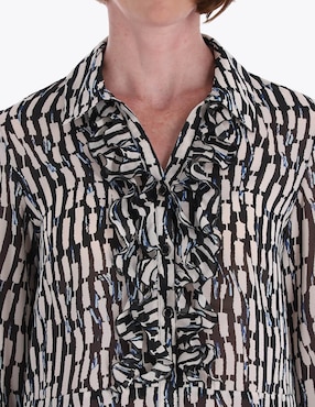Blusa camisera Charme manga 3/4 para mujer