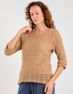 Playera manga 3/4 Morango cuello redondo para mujer