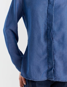Blusa camisera Damaia Atelier manga larga para mujer