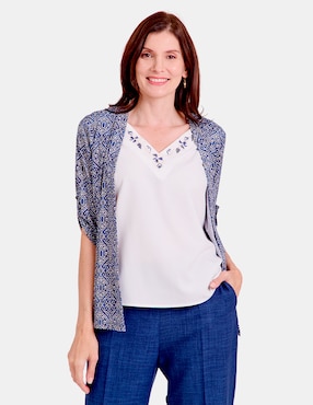 Blusa Vitos manga al codo para mujer