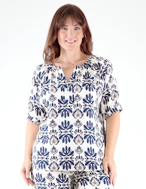 Blusa Margaret manga corta para mujer
