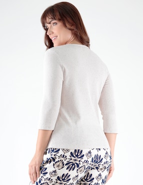 Blusa margaret manga 3/4 para mujer