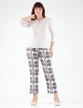 Blusa margaret manga 3/4 para mujer