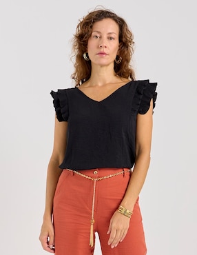 Blusa Damaia Atelier manga corta para mujer