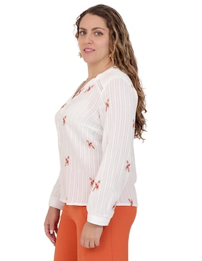 Blusa Duplan Petite manga larga para mujer