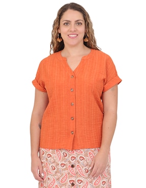 Blusa Duplan Petite manga corta para mujer