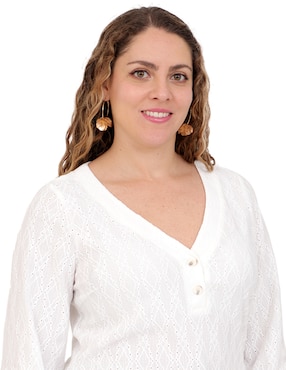 Blusa Duplan Petite manga 3/4 para mujer