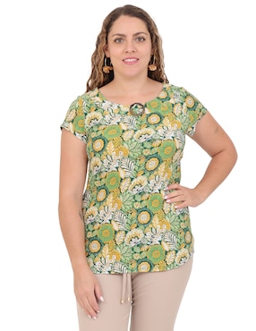 Blusa Duplan Petite manga corta para mujer