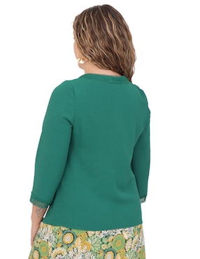 Blusa Duplan Petite manga 3/4 para mujer