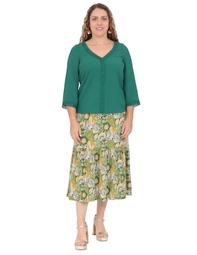 Blusa Duplan Petite manga 3/4 para mujer