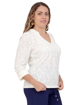 Blusa Duplan Petite manga 3/4 para mujer
