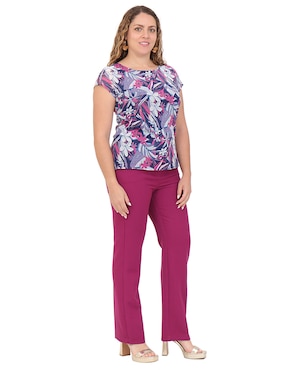 Blusa Duplan Petite manga corta para mujer