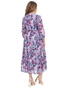 Vestido midi casual Duplan Petite para mujer