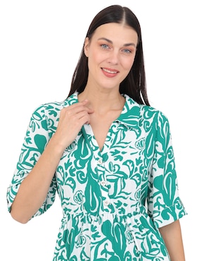 Vestido midi casual Duplan para mujer