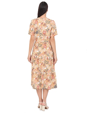 Vestido midi casual Duplan para mujer
