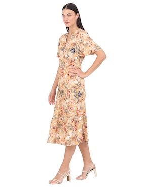 Vestido midi casual Duplan para mujer
