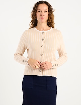 Suéter Damaia Atelier cuello con botón para mujer