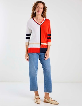 Suéter Damaia Atelier cuello V para mujer