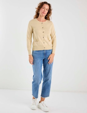 Suéter Damaia Atelier cuello con botón para mujer