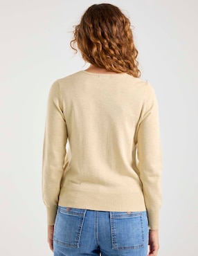 Suéter Damaia Atelier cuello con botón para mujer