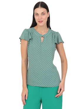 Blusa Duplan manga corta para mujer