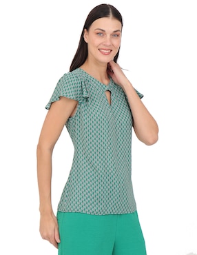 Blusa Duplan manga corta para mujer