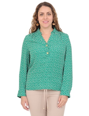 Blusa Duplan Petite manga larga para mujer