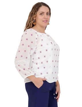 Blusa Duplan Petite manga 3/4 para mujer