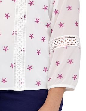 Blusa Duplan Petite manga 3/4 para mujer