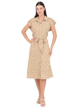 Vestido midi casual Duplan para mujer