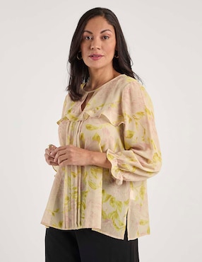 Blusa Lorenza Blau manga 3/4 para mujer
