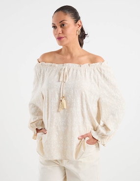 Blusa Lorenza Blau manga larga para mujer
