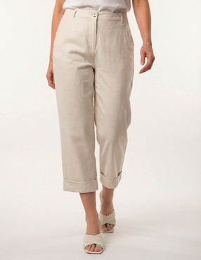 Pantalón capri Lorenza Blau amplio para mujer