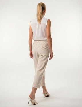 Pantalón capri Lorenza Blau amplio para mujer
